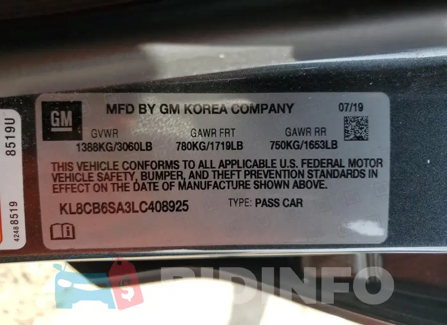 KL8CB6SA3LC408925 Photo# 12