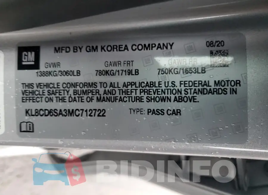 KL8CD6SA3MC712722 Photo# 12