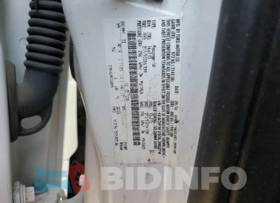 1FADP3F23GL390274 Photo# 12