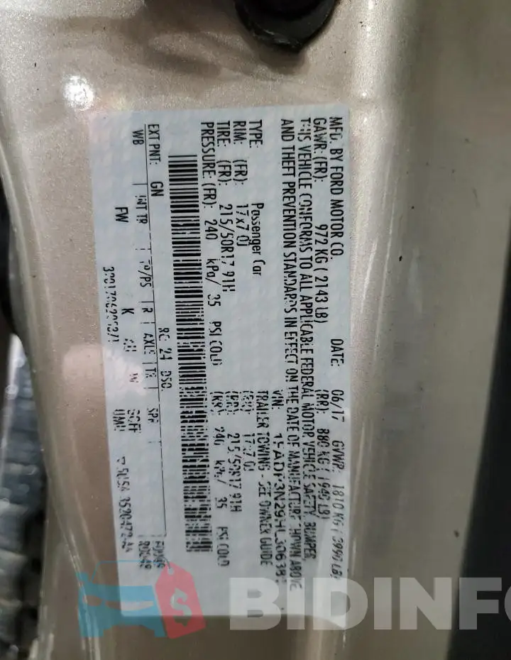 1FADP3N29HL306381 Photo# 13