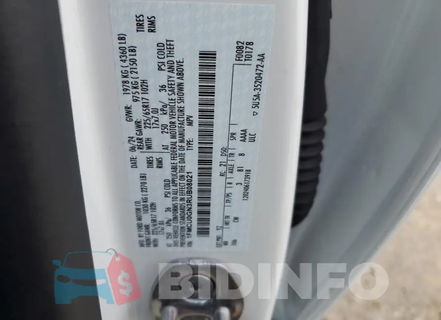 1FMCU0GN3RUB08021 Photo# 13