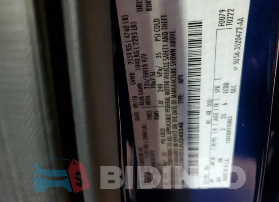 1FMCU9HD3JUD49348 Photo# 13