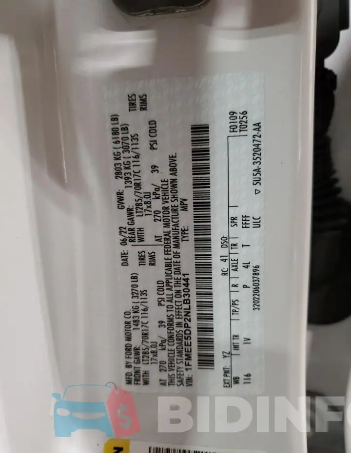 1FMEE5DP2NLB30441 Photo# 13