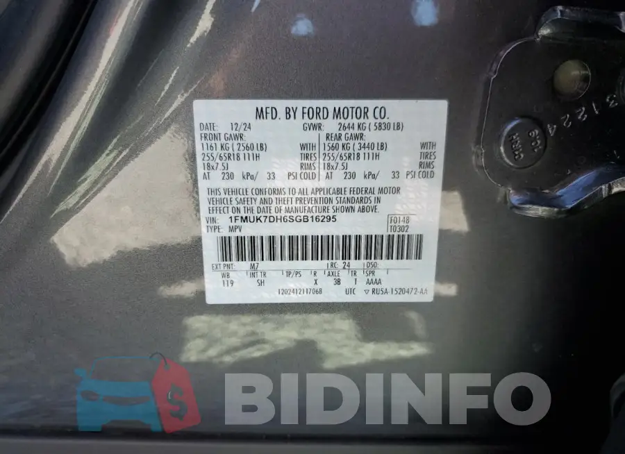 1FMUK7DH6SGB16295 Photo# 14