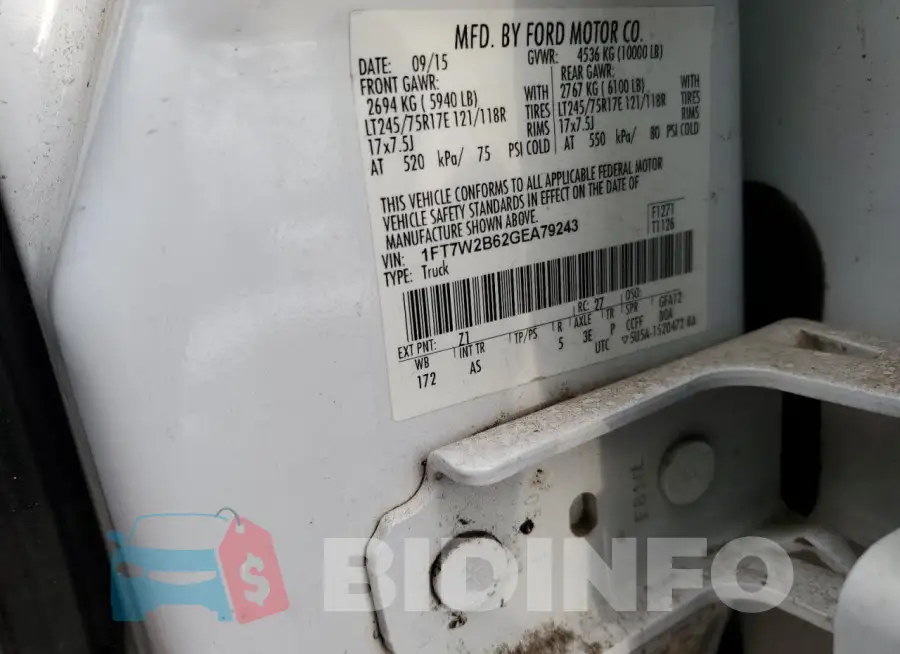 1FT7W2B62GEA79243 Photo# 12