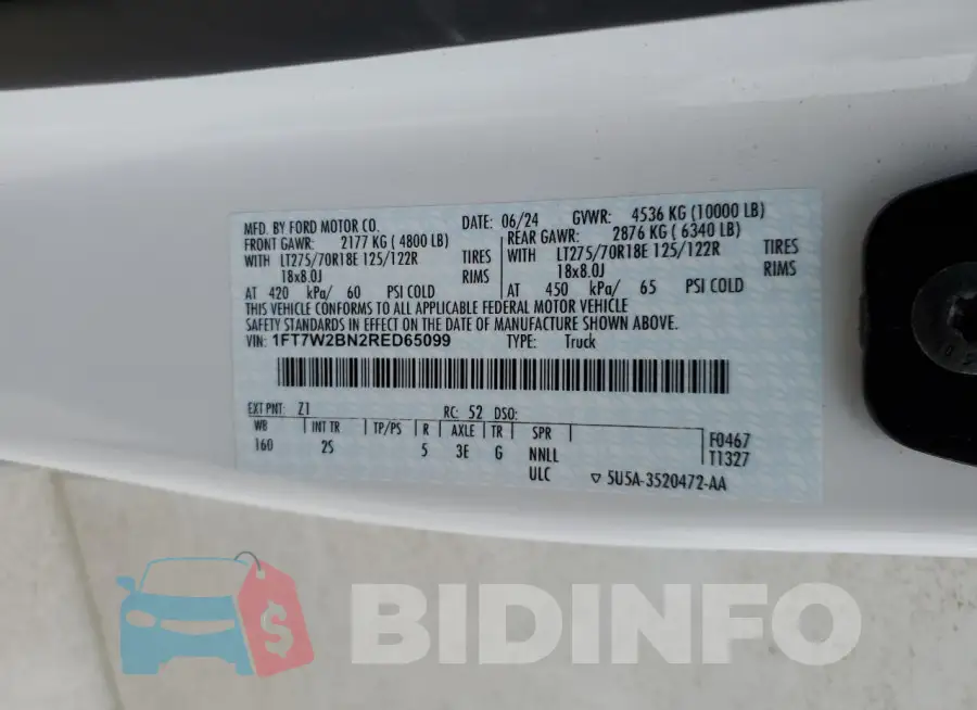 1FT7W2BN2RED65099 Photo# 12