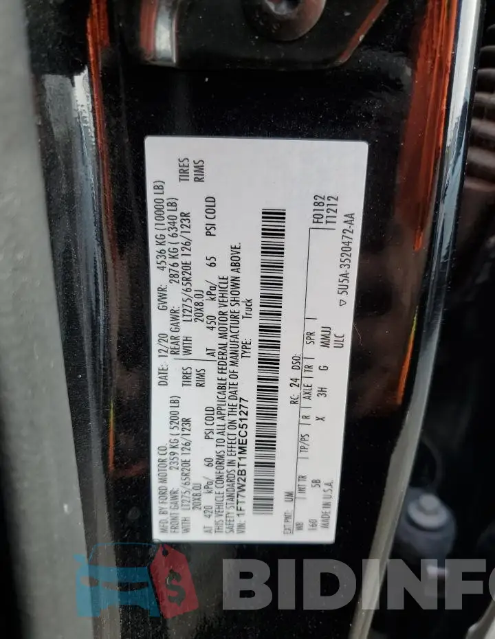 1FT7W2BT1MEC51277 Photo# 13