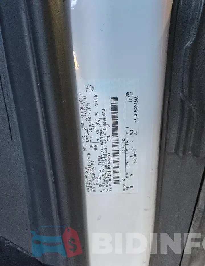 1FTBR2X81PKA29544 Photo# 14