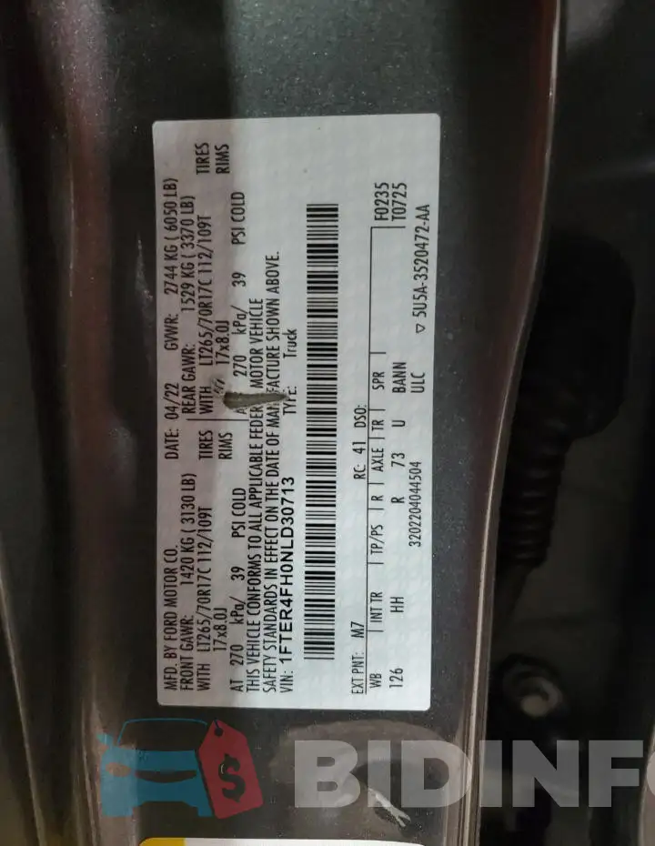 1FTER4FH0NLD30713 Photo# 12