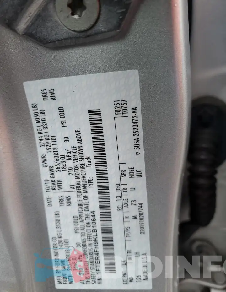 1FTER4FH9KLB10644 Photo# 14