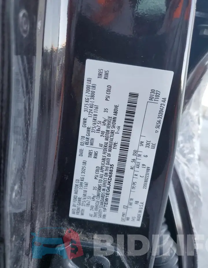1FTEW1EG6JKD68835 Photo# 12