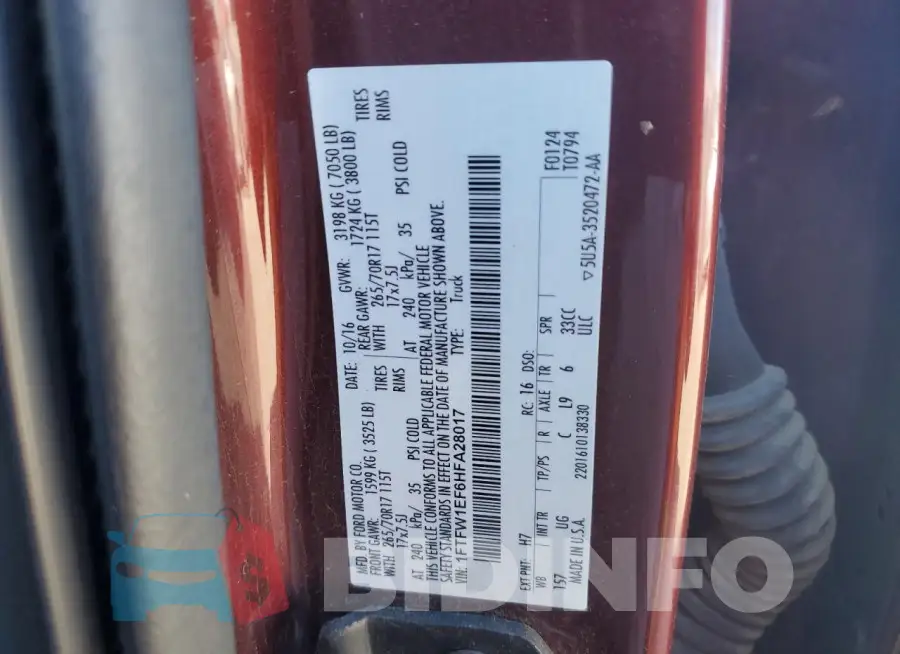 1FTFW1EF6HFA28017 Photo# 12