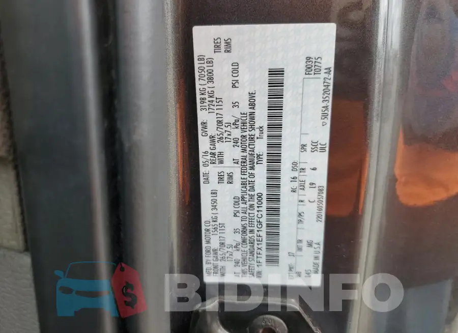 1FTFX1EF1GFC11000 Photo# 12