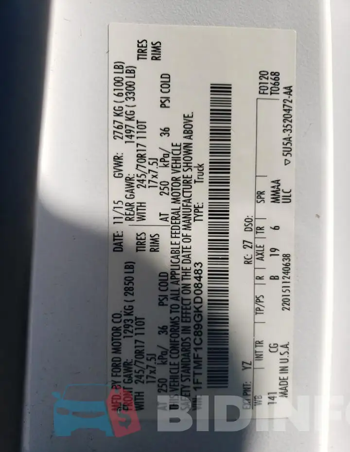 1FTMF1C89GKD08483 Photo# 12