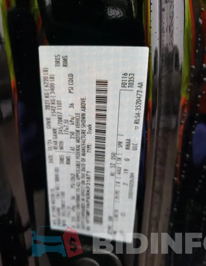 1FTMF1KPXRKF31871 Photo# 12