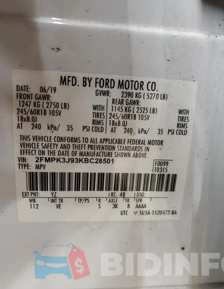 2FMPK3J93KBC28501 Photo# 13