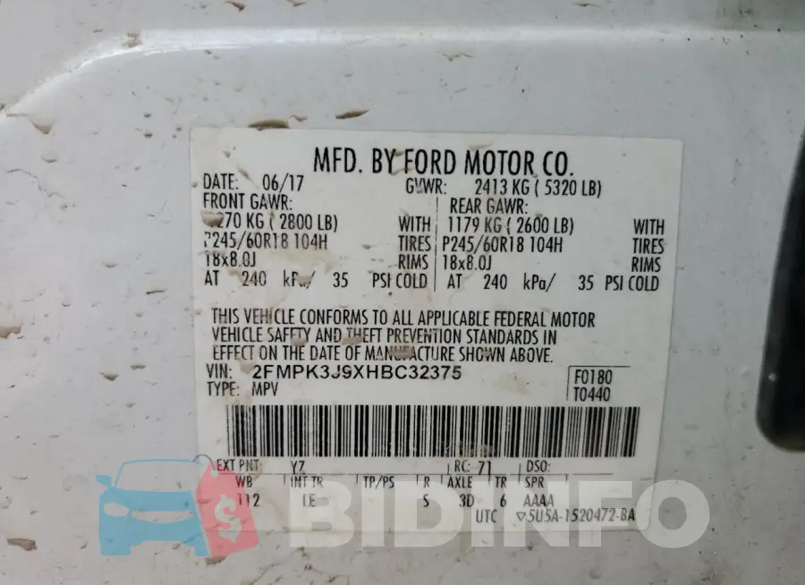 2FMPK3J9XHBC32375 Photo# 12