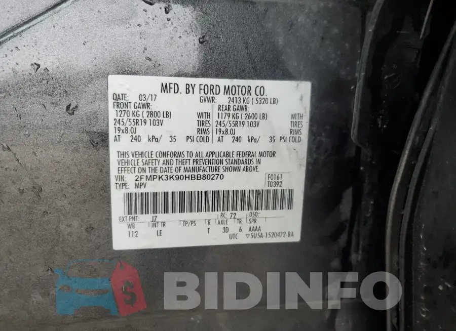 2FMPK3K90HBB80270 Photo# 13