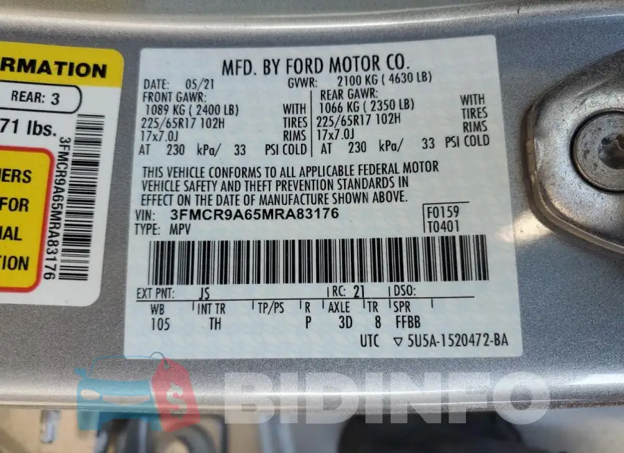 3FMCR9A65MRA83176 Photo# 13