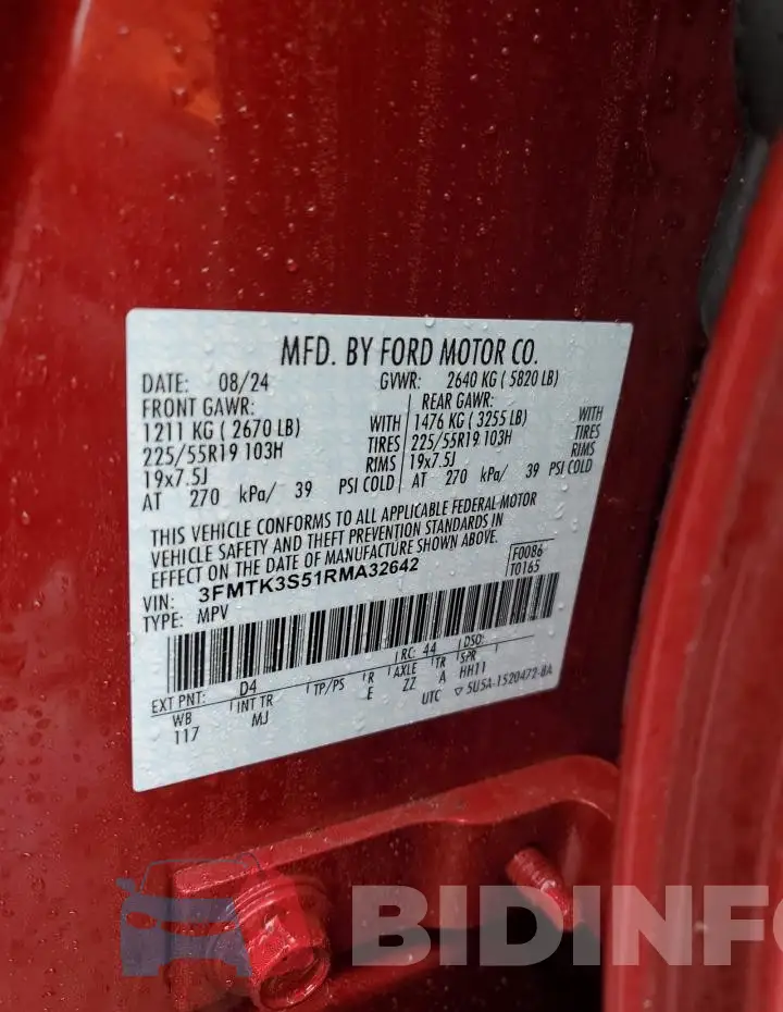 3FMTK3S51RMA32642 Photo# 12
