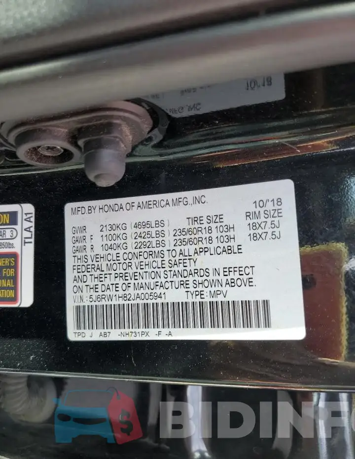 5J6RW1H82JA005941 Photo# 14