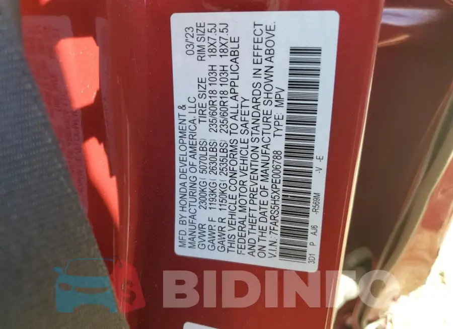 7FARS5H5XPE006788 Photo# 14