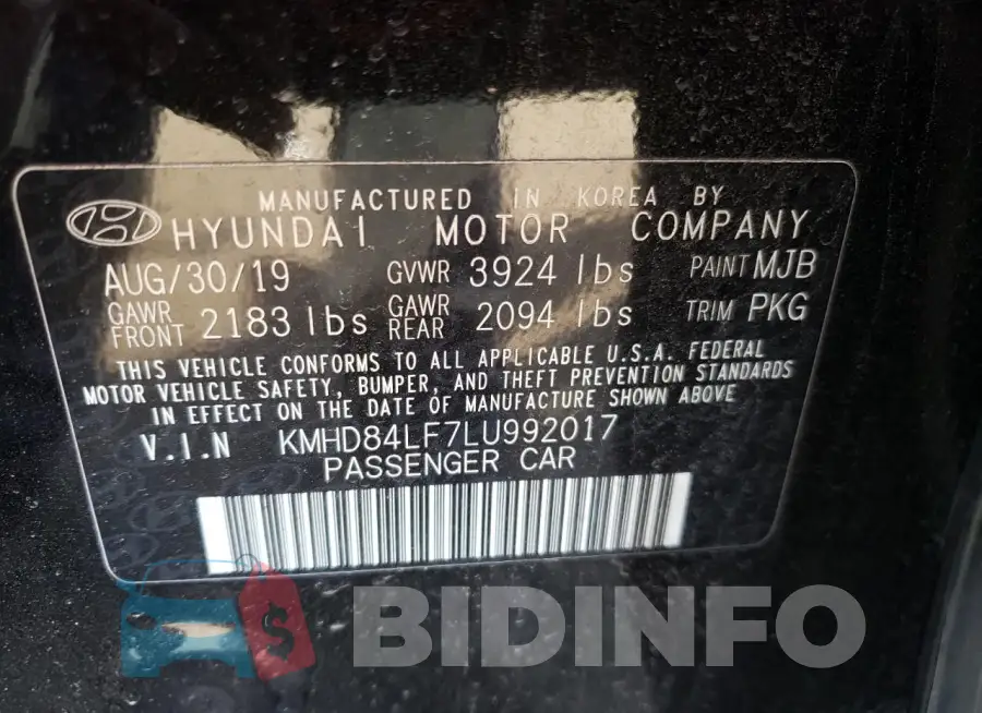 KMHD84LF7LU992017 Photo# 13