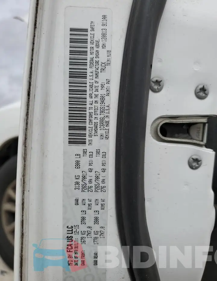 1C6RR6LT9GS194801 Photo# 14