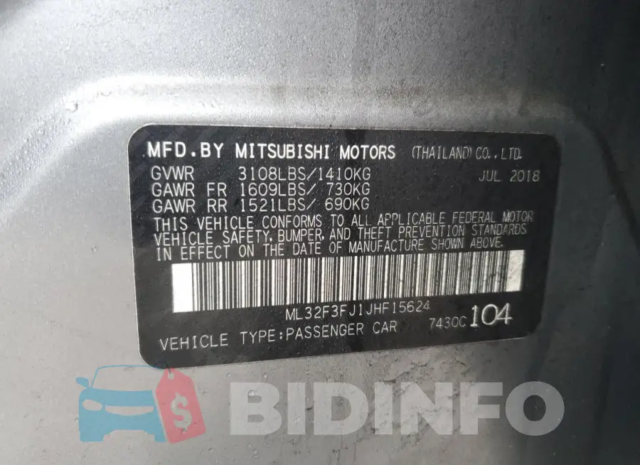 ML32F3FJ1JHF15624 Photo# 12