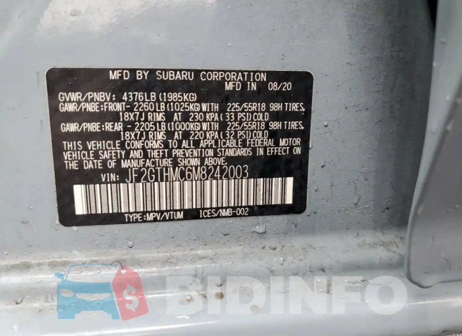 JF2GTHMC6M8242003 Photo# 12