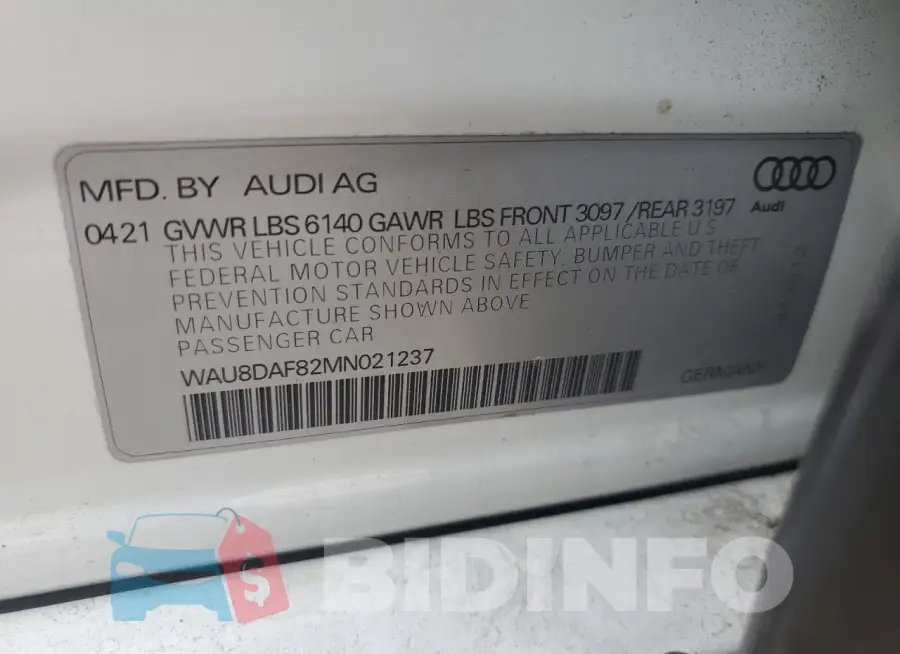 WAU8DAF82MN021237 Photo# 12