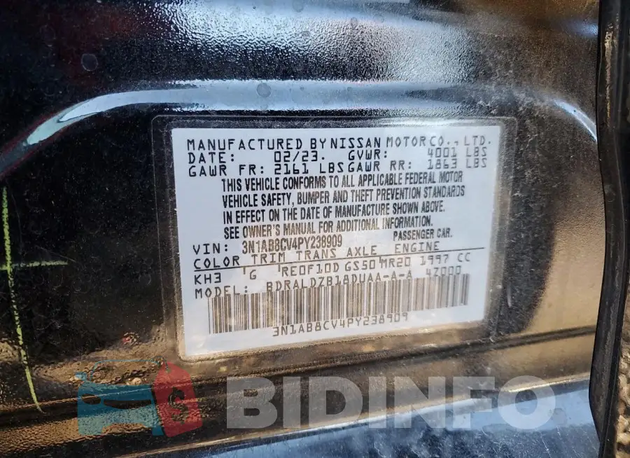 3N1AB8CV4PY238909 Photo# 12