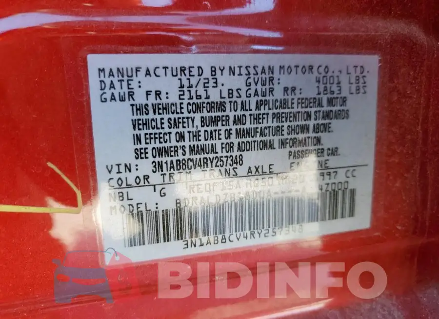 3N1AB8CV4RY257348 Photo# 13