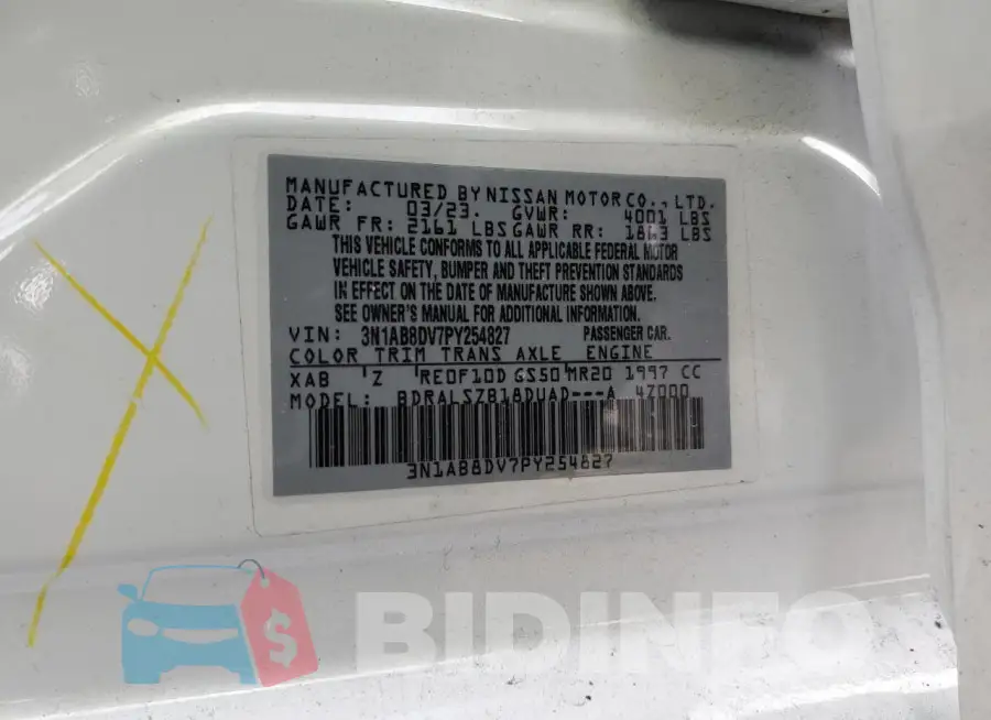 3N1AB8DV7PY254827 Photo# 12