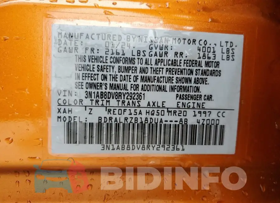 3N1AB8DV8RY292361 Photo# 13