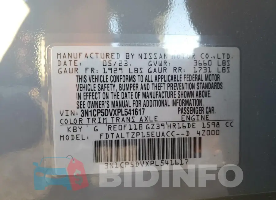 3N1CP5DVXPL541617 Photo# 13