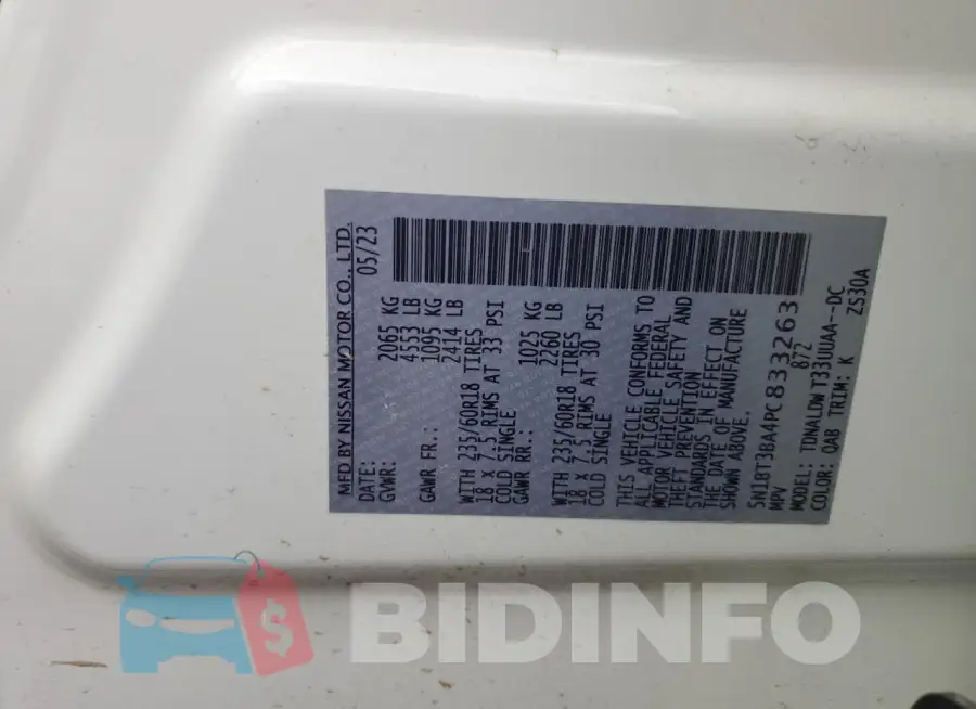 5N1BT3BA4PC833263 Photo# 13