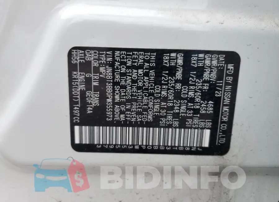 JN8BT3BB0PW355973 Photo# 13