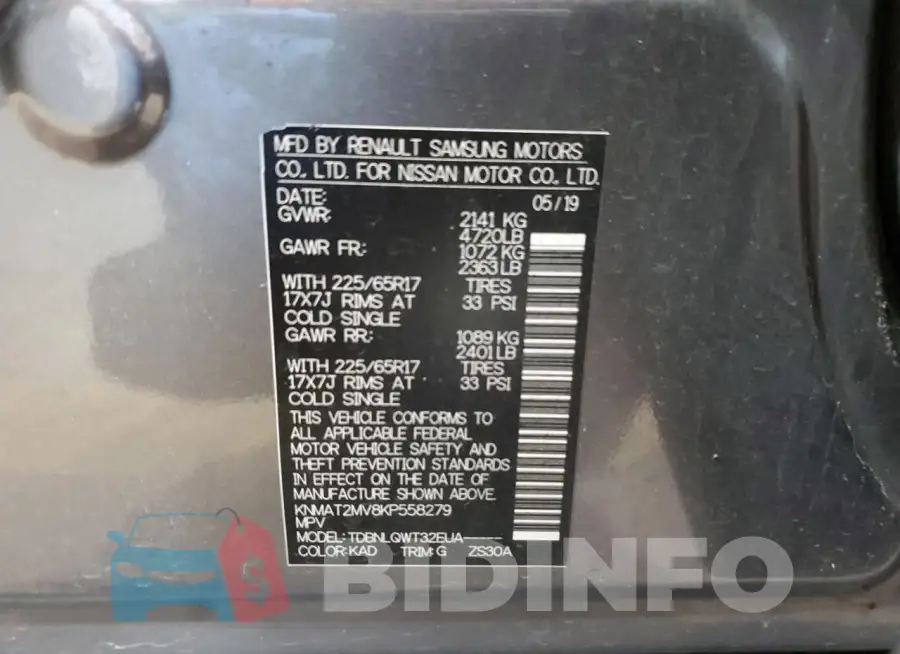 KNMAT2MV8KP558279 Photo# 13