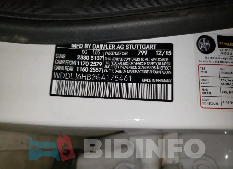 WDDLJ6HB2GA175461 Photo# 12