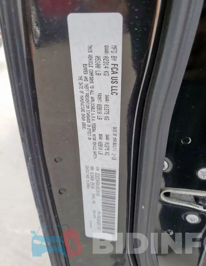 2C3CDXHG0JH210143 Photo# 12