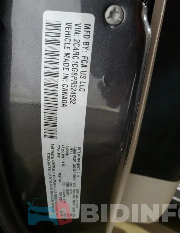 2C4RC1CG8PR524932 Photo# 14