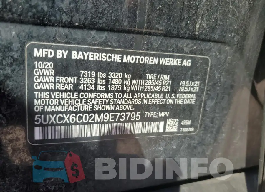 5UXCX6C02M9E73795 Photo# 13