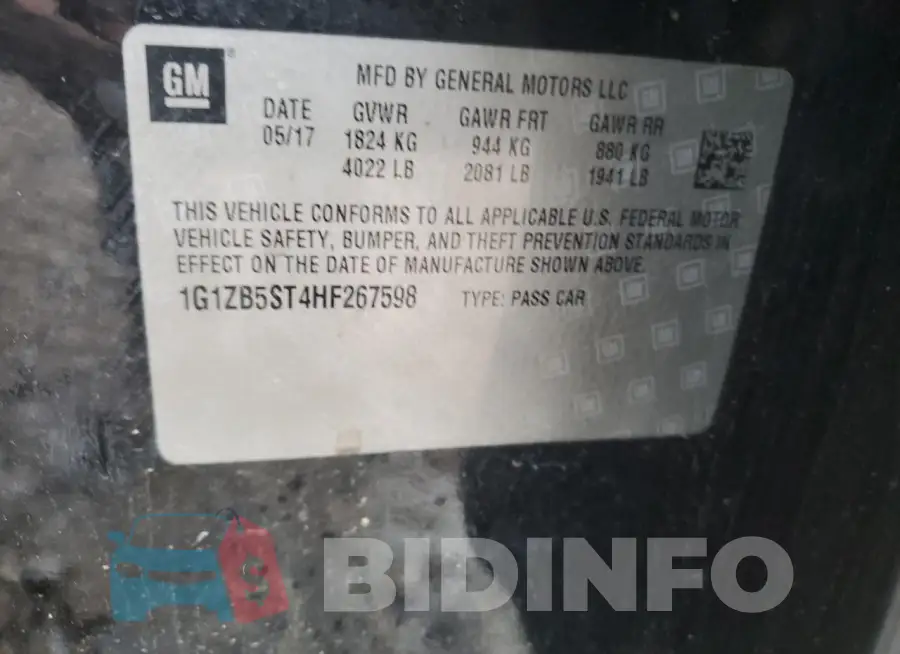 1G1ZB5ST4HF267598 Photo# 12