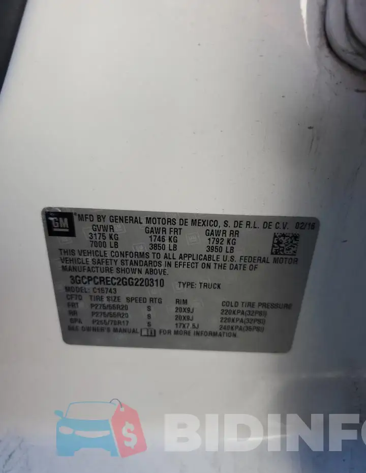 3GCPCREC2GG220310 Photo# 13