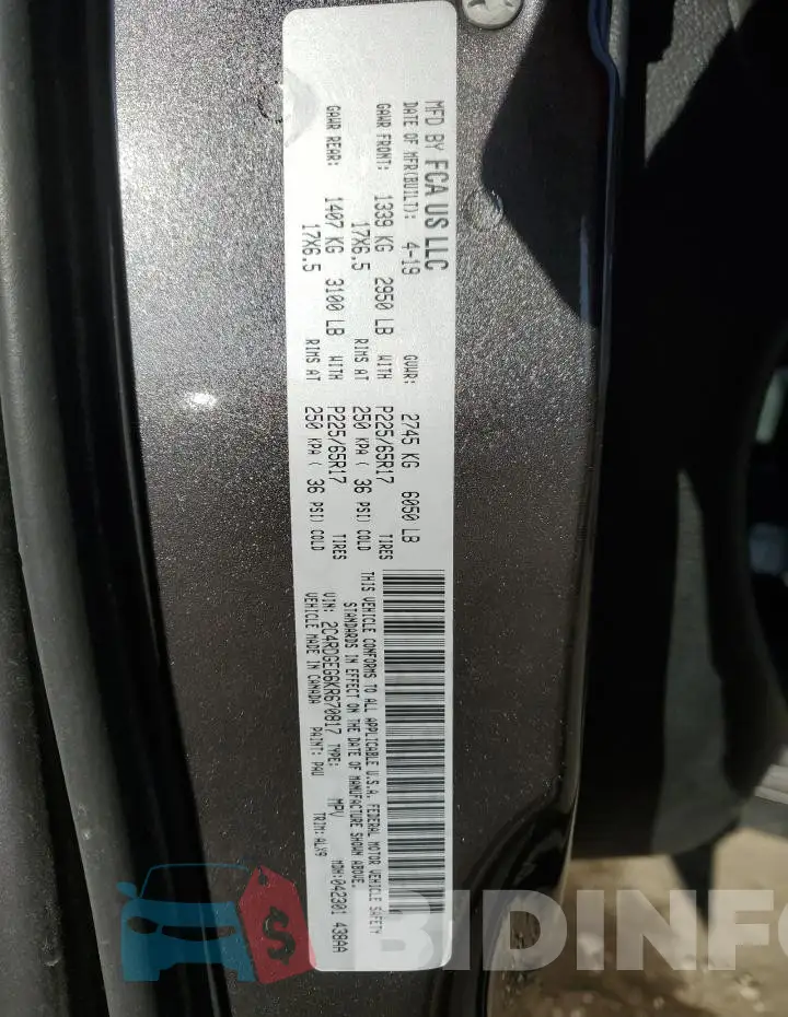 2C4RDGEG6KR670817 Photo# 13