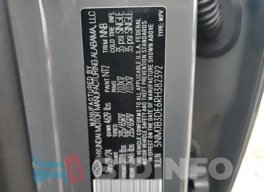 5NMJB3DE6RH382392 Photo# 14