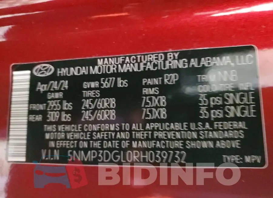5NMP3DGL0RH039732 Photo# 13