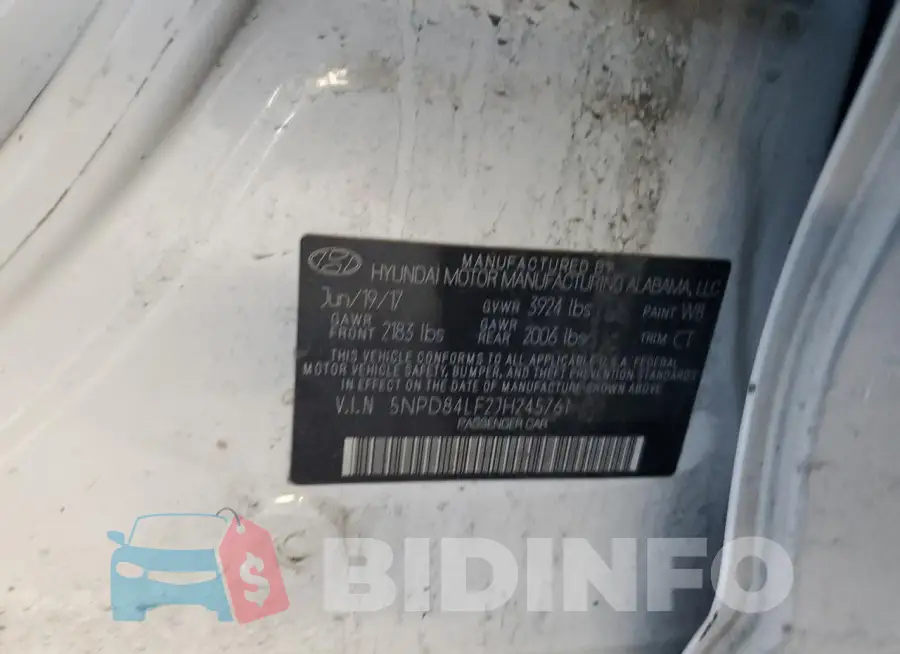5NPD84LF2JH245761 Photo# 12