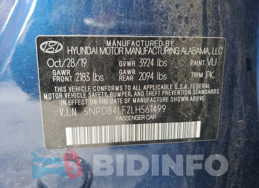5NPD84LF2LH561499 Photo# 13